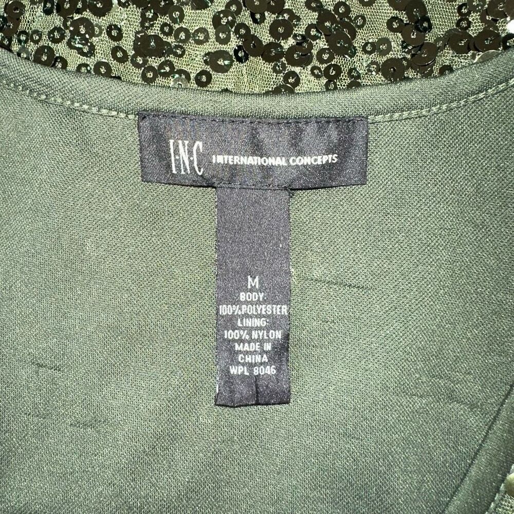Inc International Concepts Womens All Over Green Sequin Mini Dress Mermaidcore - Picture 5 of 8